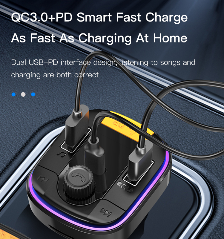 Yesido מטען לרכב FM Transmitter 
Car  Charger (Y45)