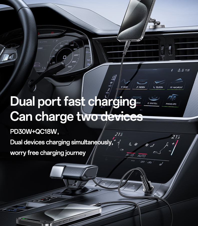 Yesido מטען לרכב A+C 30W Mini Car charger (Y68)