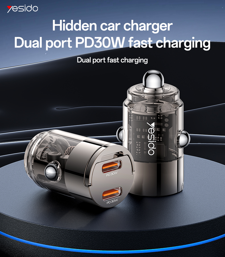 Yesido מטען לרכב C+C 30W Car Charger (Y69)