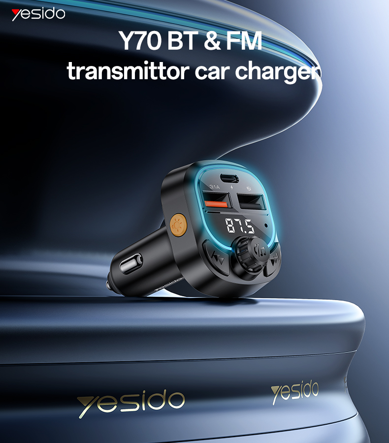 Yesido מטען לרכב FM Car Charger (Y70)