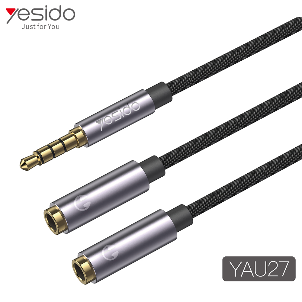 Yesido כבל AUX Audio Splitter
3.5mm male to Dual 3.5mm Female
Dual Headset Audio cables (YAU27)