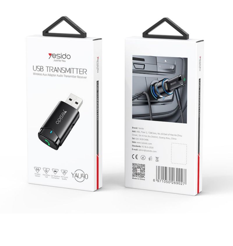 Yesido כבל AUX USB Bluetooth for car (YAU40)