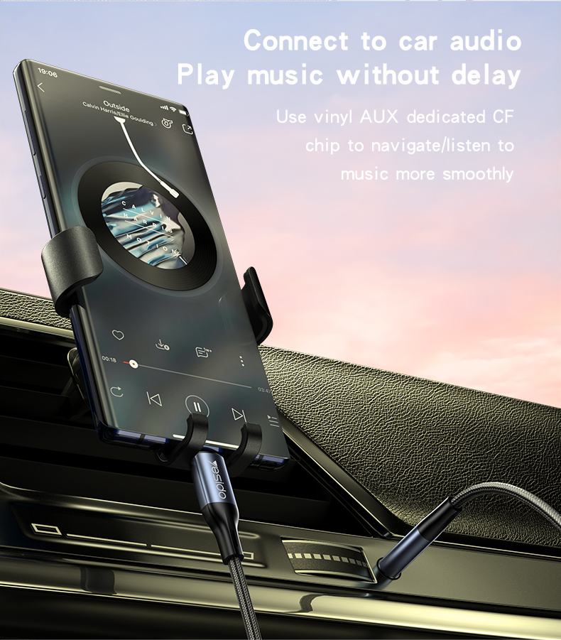 Yesido כבל AUX 3.5MM -TYPE-C audio  with calling (YAU42)