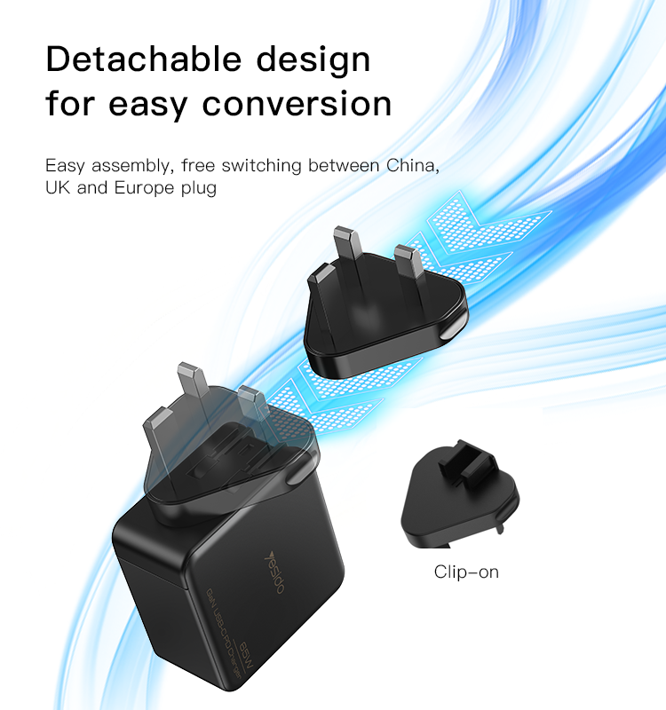 Yesido מטען לבית GaN 65W Wall Charger (YC42)