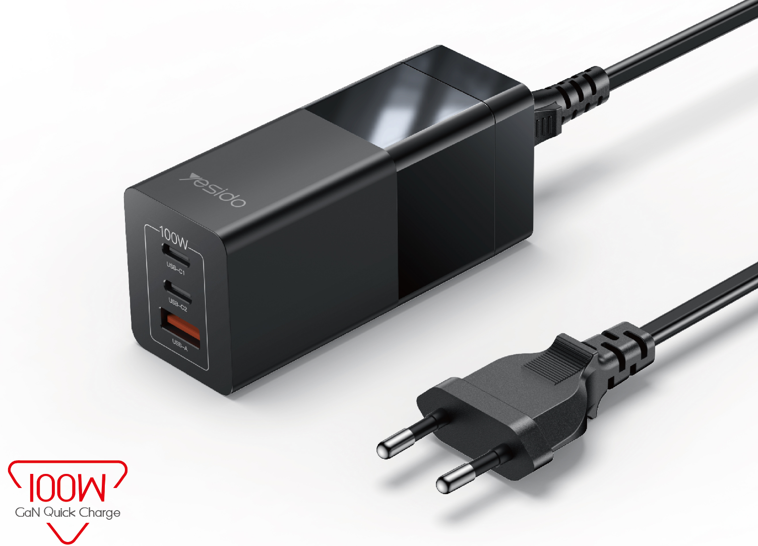 Yesido מטען לבית 100W GaN Fast Charger (YC58)