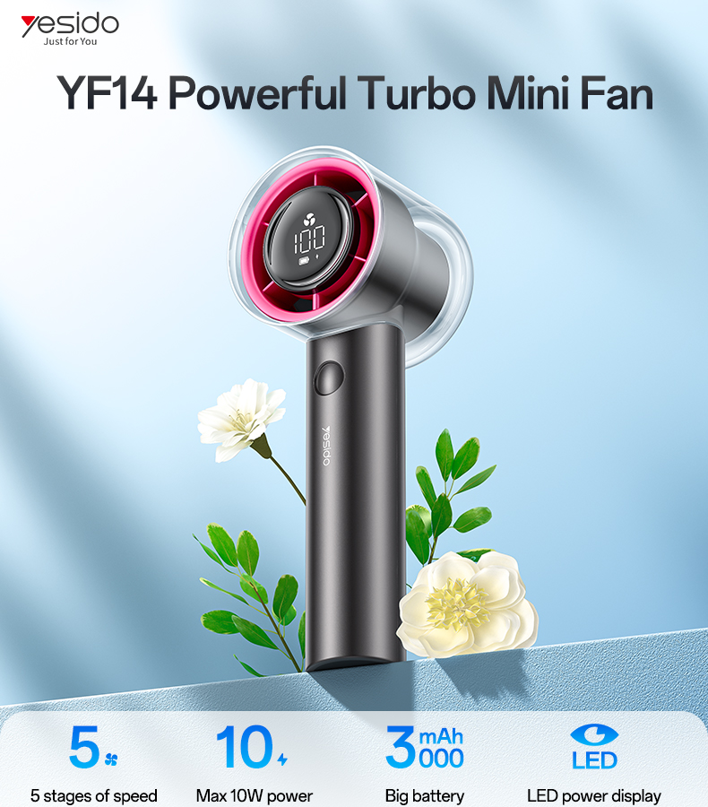 Yesido אביזר Lifestyle High-Speed mini Fan Cooling air (YF14)