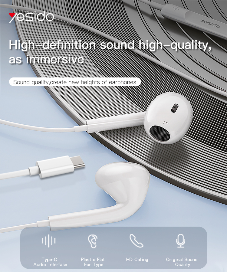 Yesido רמקול בלוטות TYPE-C  Earphone
Deep Bass (YH38)