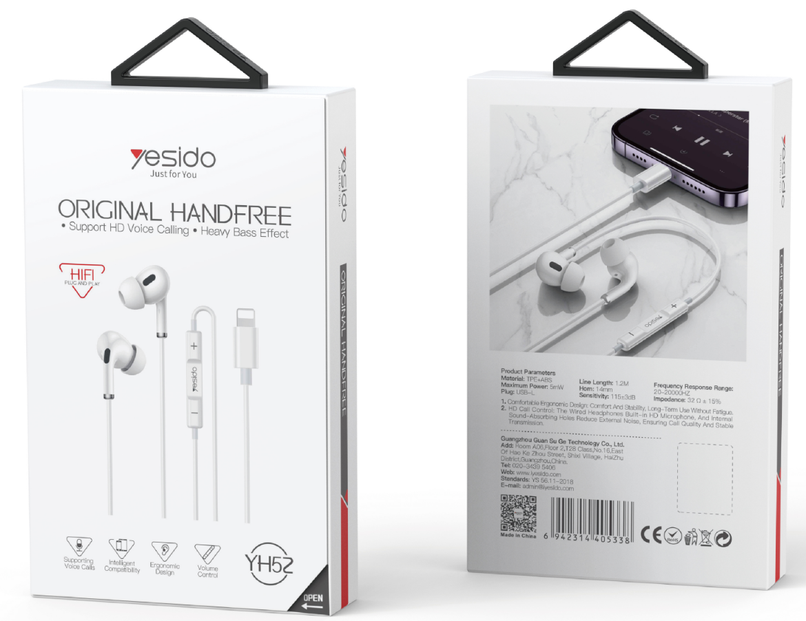 Yesido רמקול בלוטות Decode direct plug Earphone (YH52)