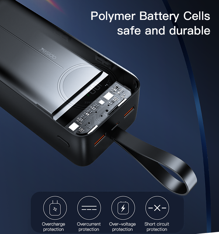 Yesido סוללת גיבוי 30000mAh fast charging Power bank (YP42)