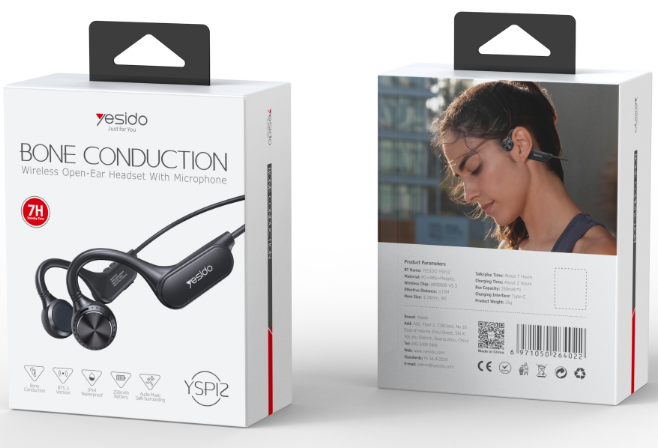 Yesido אוזניות בלוטות Bone Conduction Wireless earphone (YSP12)