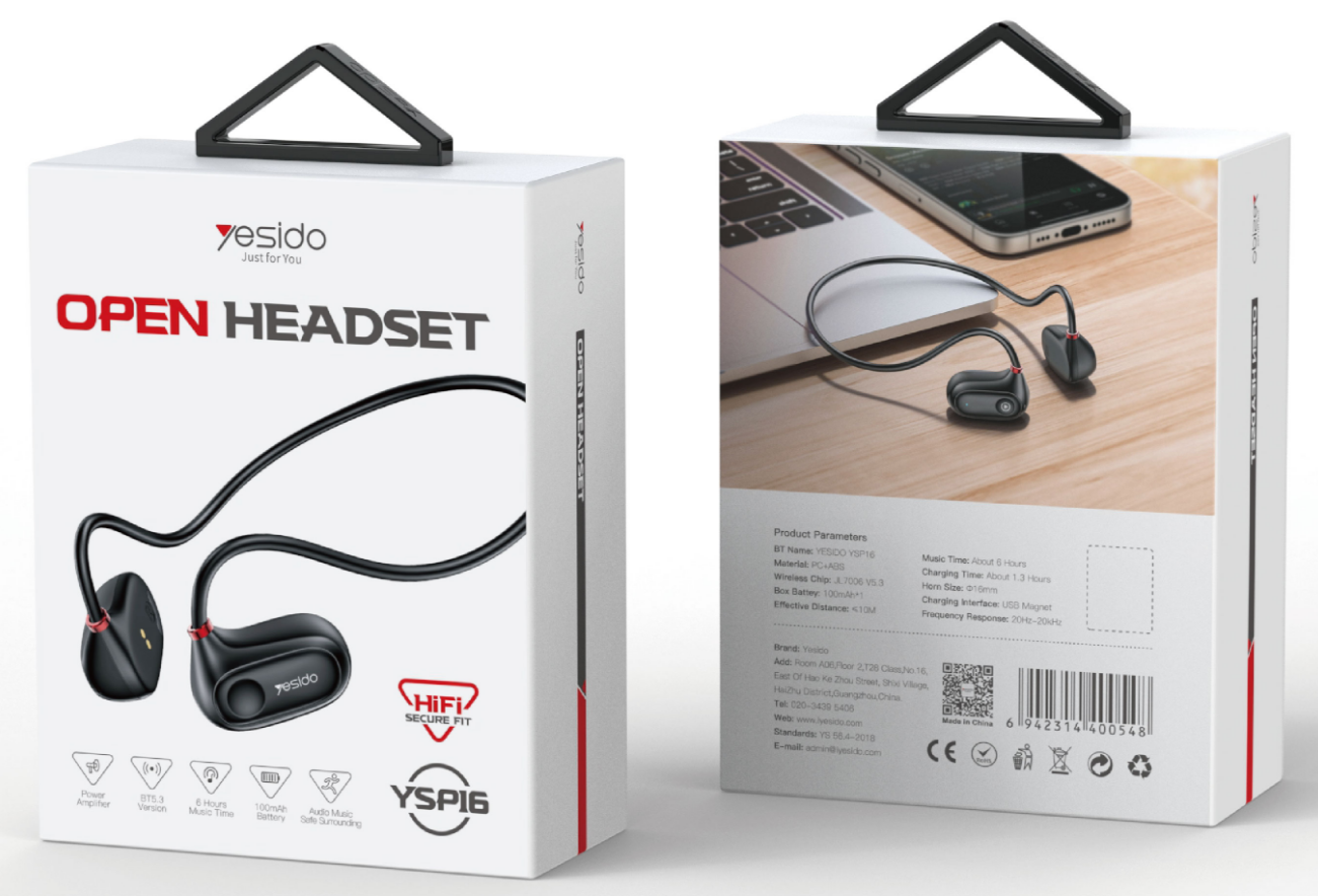 Yesido אוזניות בלוטות OWS Bluetooth earphone (YSP16)
