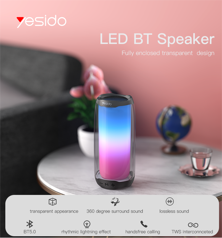 Yesido רמקול בלוטות RGB Speaker (YSW09)