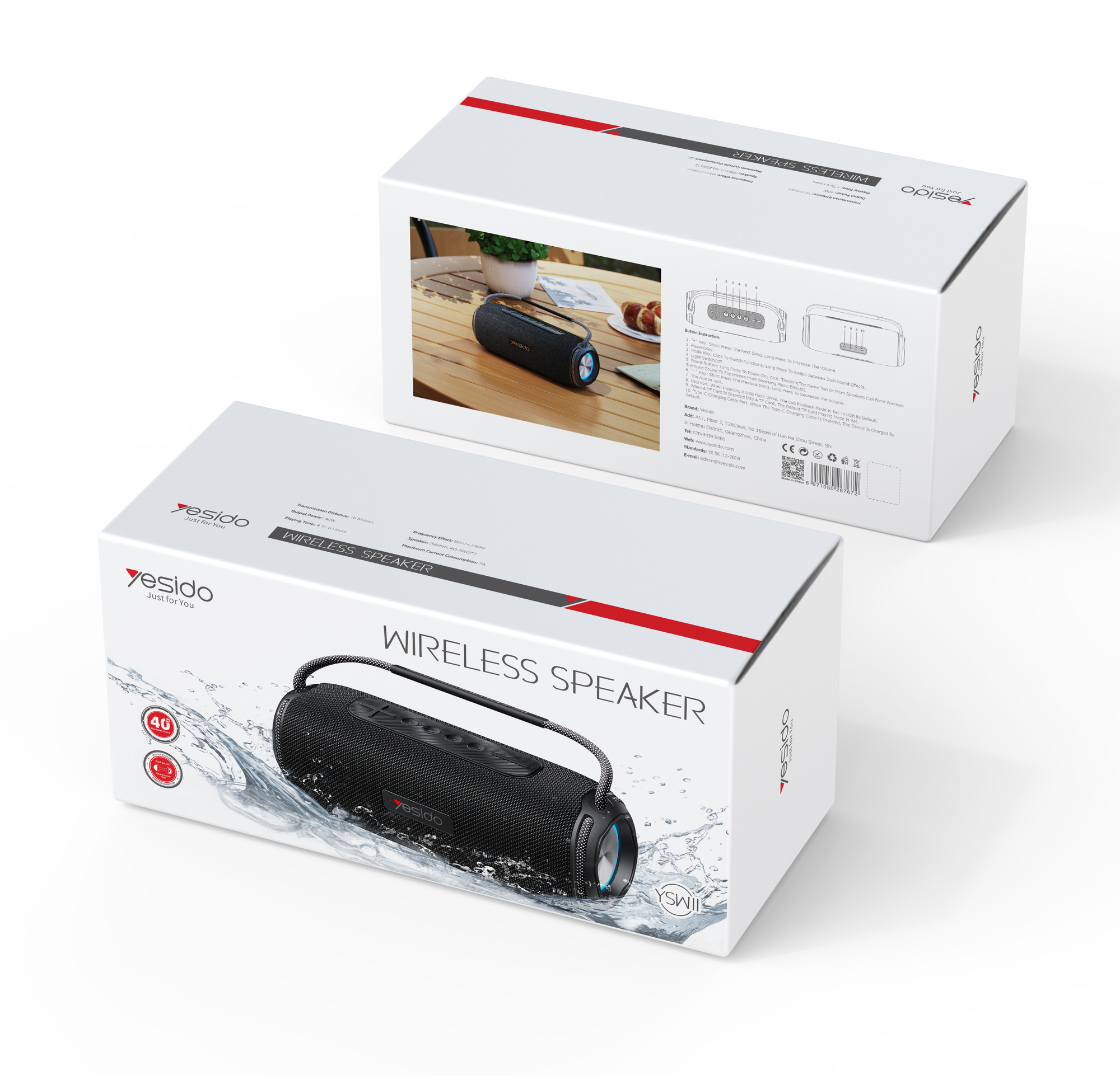 Yesido רמקול בלוטות Wirless speaker (YSW11)