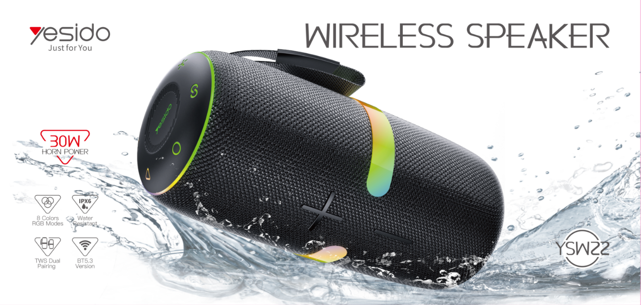 Yesido רמקול בלוטות 30W Bluetooth speaker (YSW22)